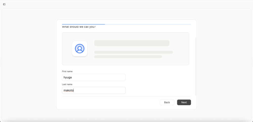 Capacities 名前入力