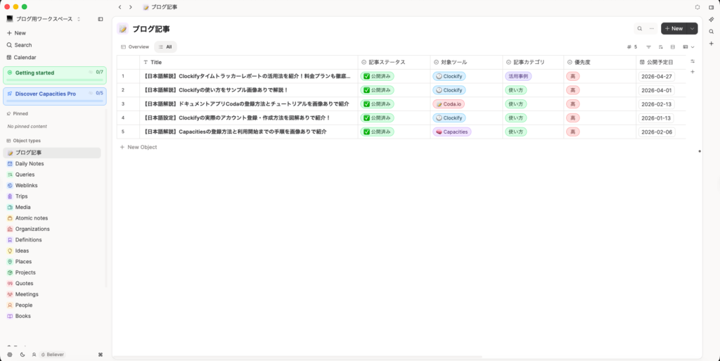 必要な情報だけを表示