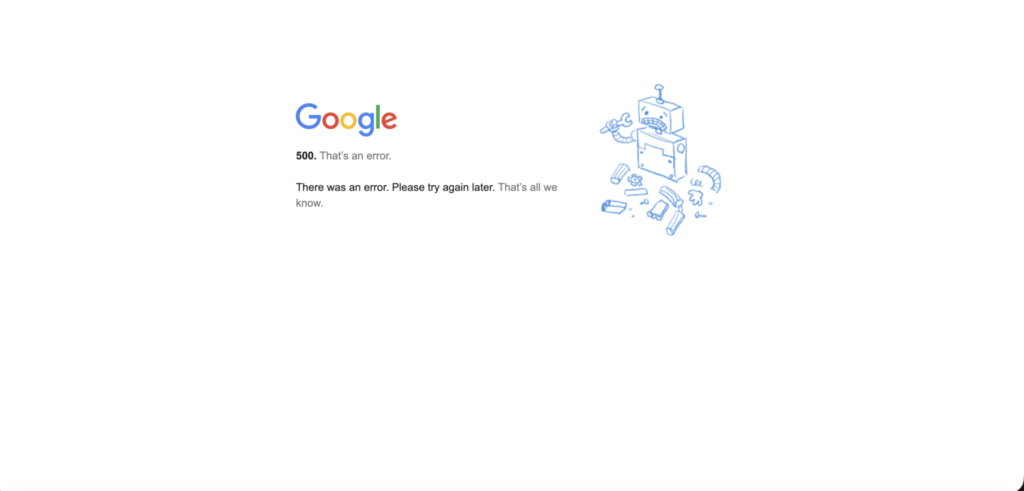 Googleアカウントでの登録はエラー表示が出た